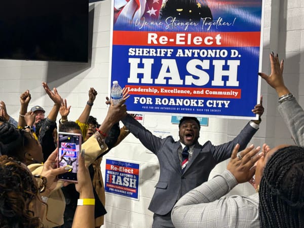 Hash Wins Roanoke Sheriff Race Handily, Rasoul and McNamara re-elected to State House